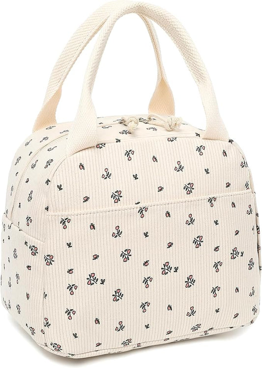 LEDAOU Lunch Box for Women Insulated Lunch Bag Cute Lunchbox Compact Cooler Thermal Reusable Lunch Tote for Work School Picnic Travel