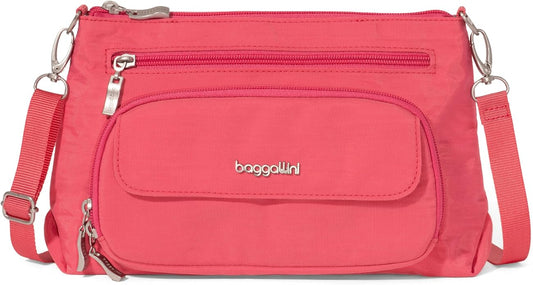 Baggallini Original Everyday 11x7.5 Crossbody Bags Rfid Protected Lightweight Nylon Zippered Travel Purse