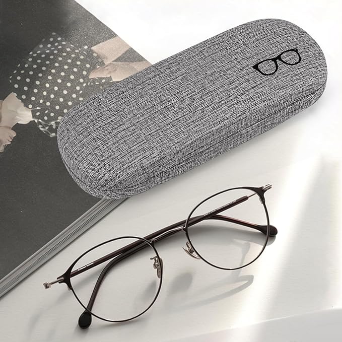 RayLove 3-Pack Hard Shell Eyeglasses Case Large Reading Glasses Hard Case