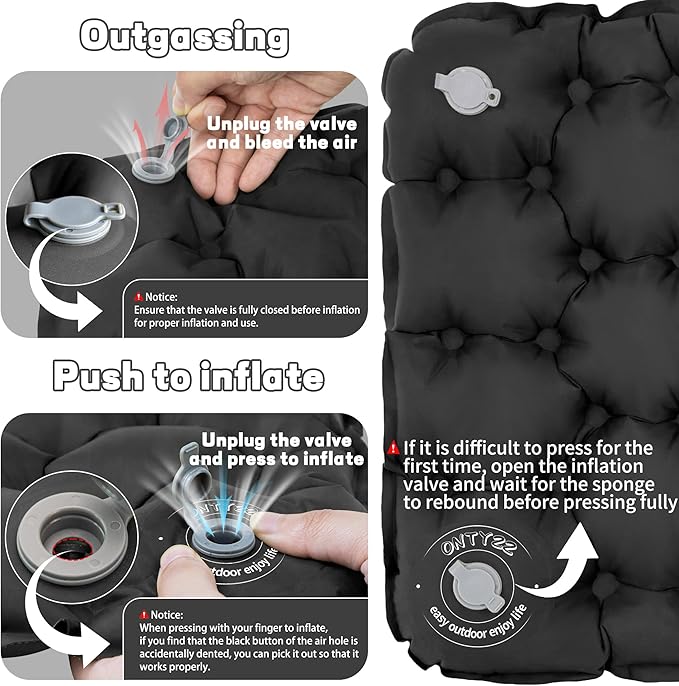 ONTYZZ Inflatable Seat Cushion Lightweight Airplane Seat Cushion Stadium Seat Travel Cushion for Climbing Hiking Office Airplane
