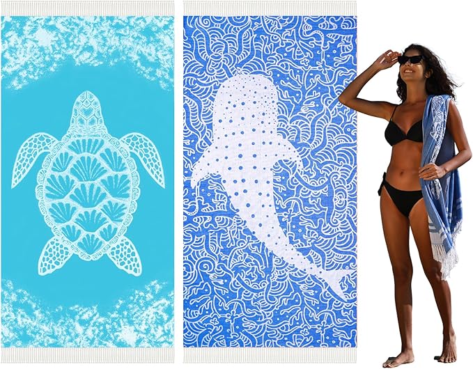 Thin Turkish Beach Towel Quick Dry Absorbent Cotton Lightweight Bath Pool Towels Extra Large Oversized Sand Free Beach Stuff Cloud Adults Gift