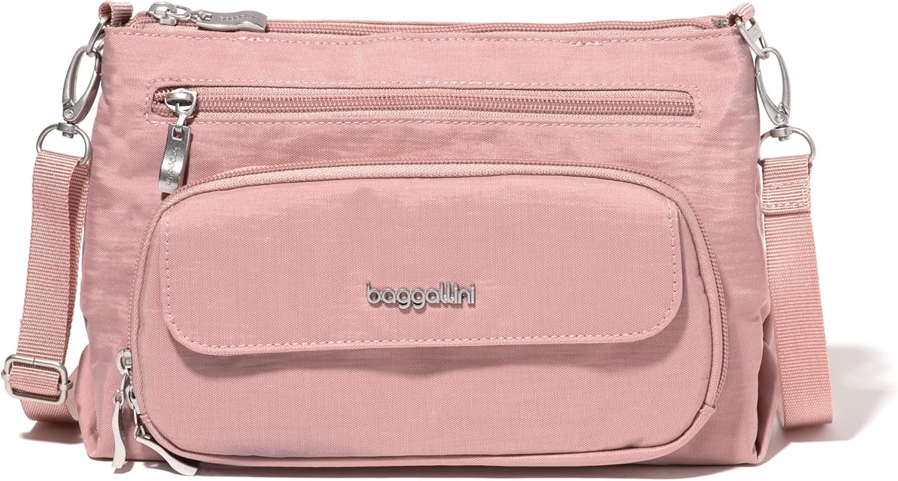 Baggallini Original Everyday 11x7.5 Crossbody Bags Rfid Protected Lightweight Nylon Zippered Travel Purse