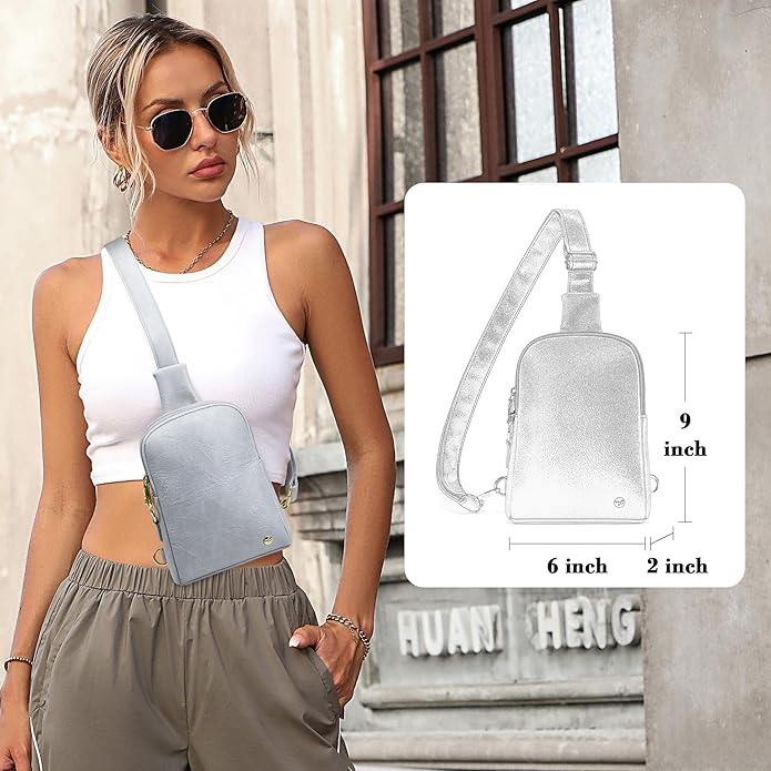 INICAT Small Sling Bag for Women Everyday & Travel Crossbody Bags Lightweight Cross Body Purses Vegan Leather