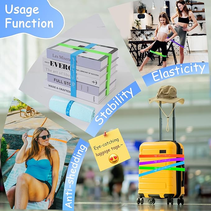 6 Pack Towel Band for Beach Pool Lounge Chair Strap Clip Carnival Cruise Ship Essentials 2025 Packing List Royal Caribbean Card Lanyard Cup Luggage Tag Holder Women Vacation Must Haves Summer Travel