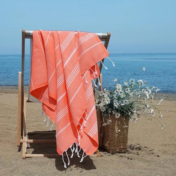Turkish Beach Towels Yoga Blanket Gym Workout Towel 2024 Women Birthday Gift Ideas for Mom Day Mother Grandma Wife Sister Girlfriend Her Friend Appreciation Thank You Father Husband Boyfriend Brother