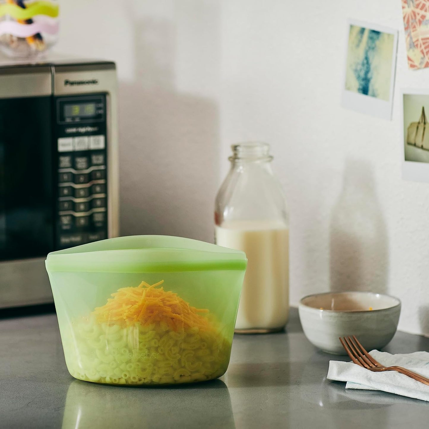 Stasher Premium Silicone Reusable Food Storage Bags, 4-Pack, Multi, Multi-Use Food Storage Bags, Lunch Bag, Travel Containers, BPA Free, Leak-free, Dishwasher-Safe, Eco-friendly