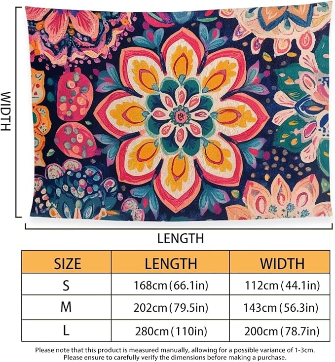 Beach Towel - Microfiber Quick Dry Sand Free Towels, Light Weight, Absorbent for Pool, Travel, Camping Essentials, Oversized Extra Large for Adults 79x56 in, Boho Flower Print Colorful