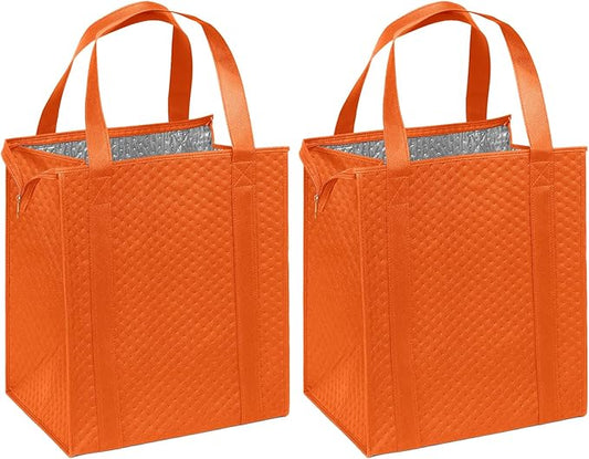 Mediz Hannah Direct Large Capacity Heavy Duty Insulated Smart Shopping Bag - Strong Reusable Grocery Tote 2 Pack