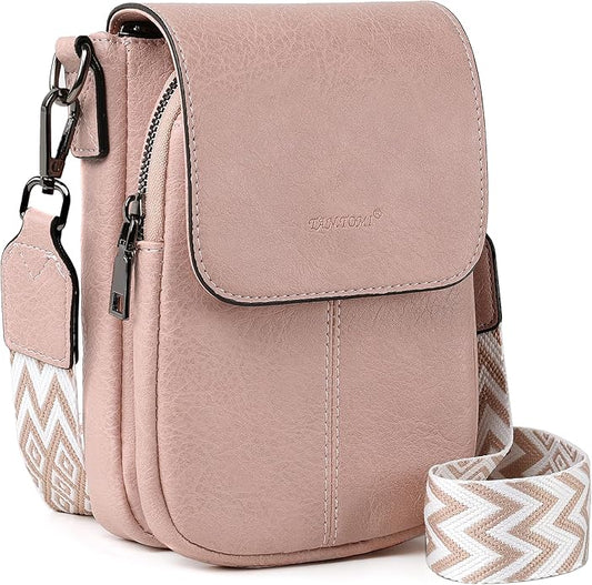 TANTOMI Small Crossbody Bags for Women, Small Purses with Card Slots Phone Purse Wide Adjustable Strap