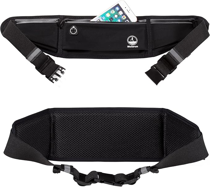 Slim Running Belt Fanny Packs for Women Men, Phone Holder for Running Hiking
