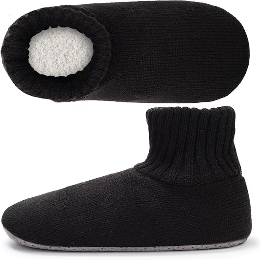 Ultrafun Fuzzy Slipper Socks for Men, Non Slip Warm Plushed Lined Indoor House Socks with Grips Christmas Gifts