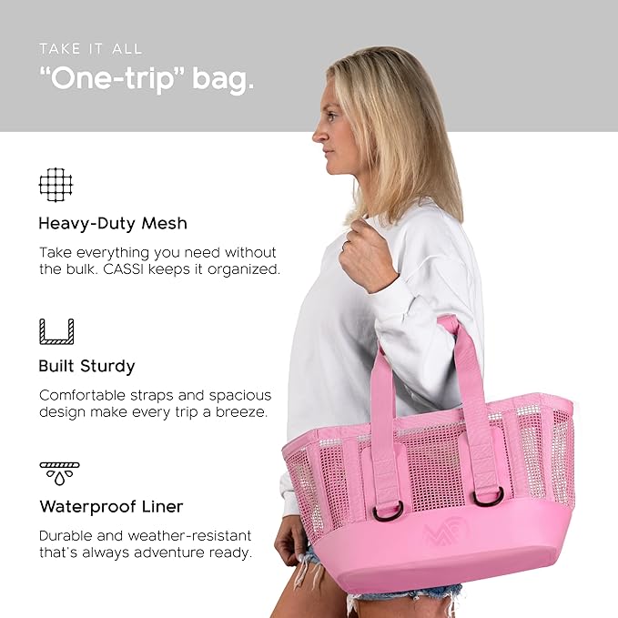 MISSION Boat Gear CASSI Heavy-Duty Outdoor Tote and Waterproof Marine-Grade Mesh Boat Bags