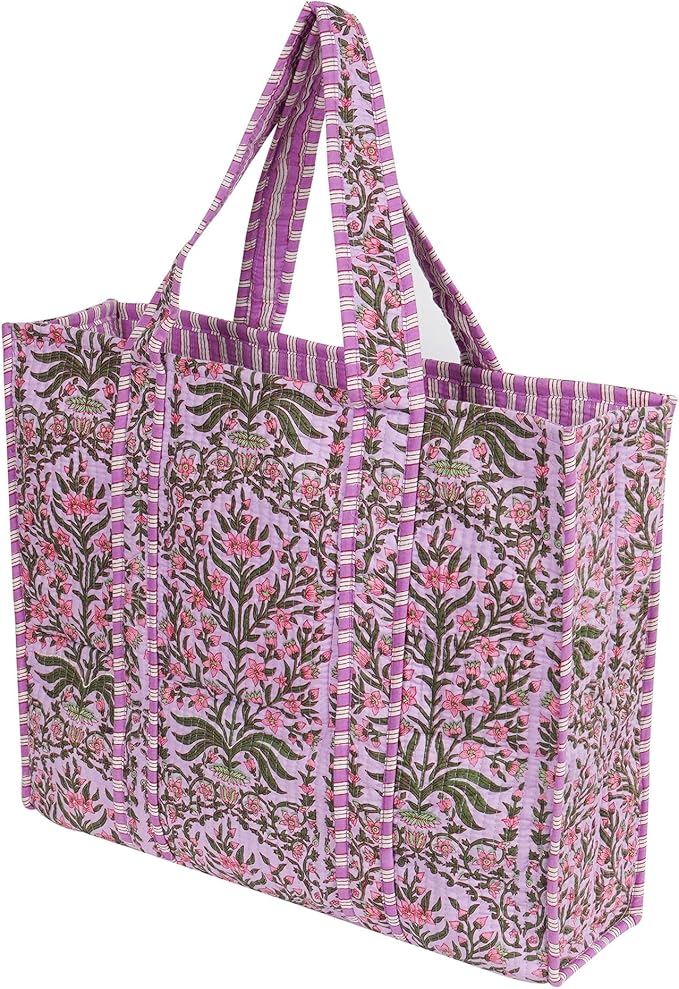 Marubhumi Women Lightweight Travel Bag Purse Cotton Shoulder Tote Bag For Shopping Grocery & Beach Bag