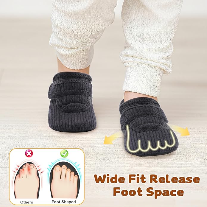 LeIsfIt Toddler Slippers Boys Girls House Shoes Soft Warm Kids House Slippers Slip on Cozy Bedroom Sock Shoes Non-slip Indoor Outdoor Slipper Shoe