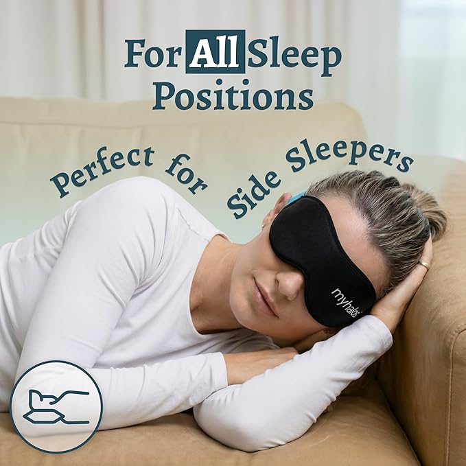 MyHalos® Moisture Chamber Glasses for Dry Eyes - Sleep Mask for Dry Eyes - Reusable & Soft - Hydrating Sleeping Mask & Moisture Goggles for Men and Women