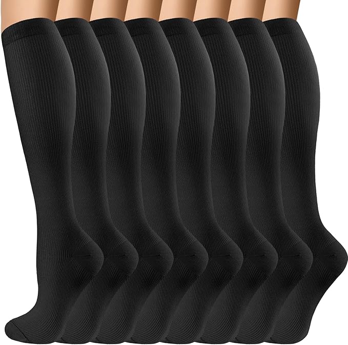 bropite Compression Socks for Women & Men 8 Pairs Circulation-Compression Socks 20-30 mmhg-Best for Running,Nurse,Travel,Yoga