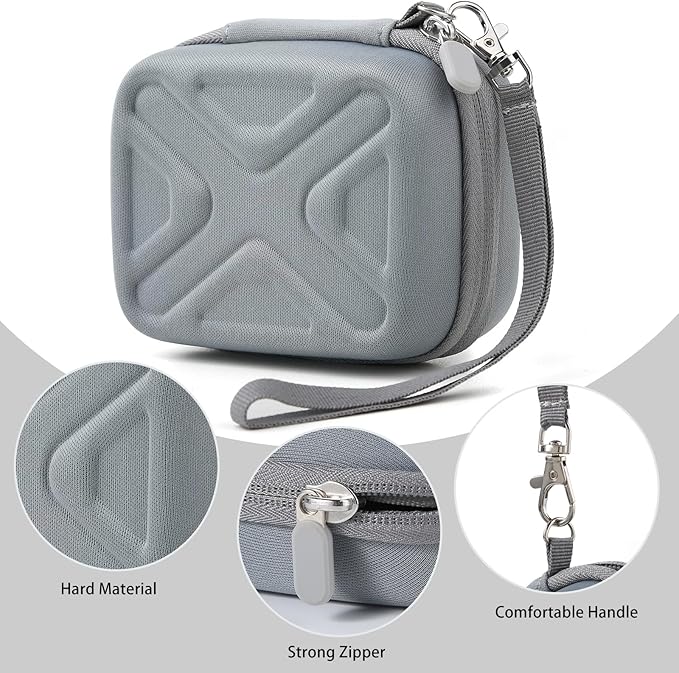 Digital Camera Case for AbergBest 21 Mega Pixels 2.7" LCD Rechargeable HD/Kodak Pixpro/Canon PowerShot ELPH 180/190/Sony DSCW800/DSCW830 Cameras, Travel Carrying Protective Case for Camera- Grey