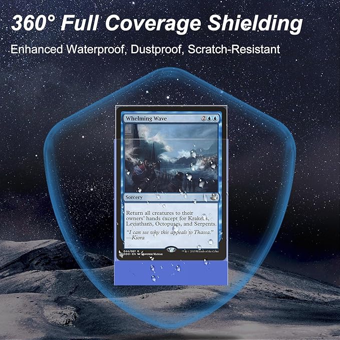 400 Pack Card Sleeves, 200 Matte Blue Trading Card Sleeve and 200 Perfect Fit Sleeves Ideal for Double-Sleeving, Compatible with MTG, TCG