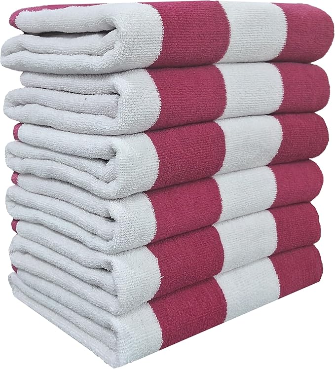 BolBom*S 100% Cotton Luxury Bath Towel Set - Soft & Absorbent Quick-Dry Towels for Bathroom, Spa, Beach or Gym - 30"x60" Large Size - Pack of 6 - Plush & Durable Towels - Machine Washable