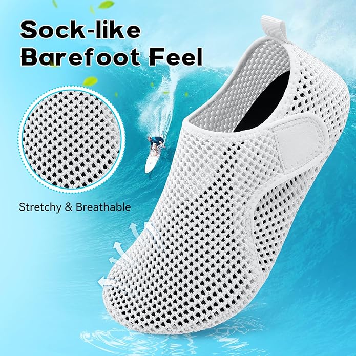 Scurtain Barefoot Water Shoes for Women Men Beach Swim Aqua Socks Summer Quick-Dry Sandals Slippers