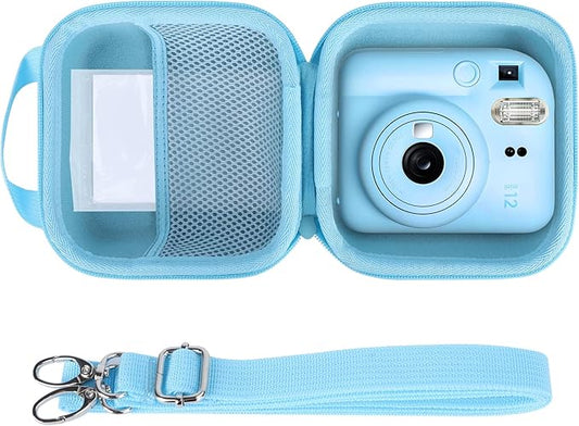 Storage Case Compatible with Fujifilm Mini 12/11 Instant Camera (Pastel Blue Case)
