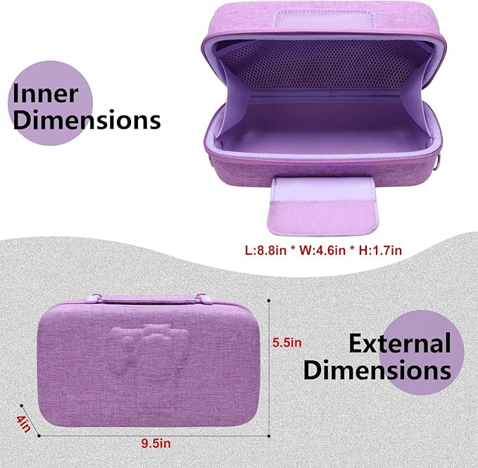 LTGEM Camera Case for Canon EOS Rebel T7 / R50 / R100 / R50 V / T6 / R8 / R10 / RP / SL3 / R5 / T100 DSLR SLR Camera and 18-55mm/18-45mm Lens with Shoulder Strap, Purple
