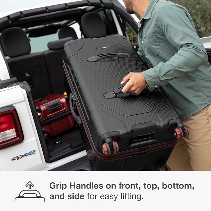 Traveler's Choice Maxporter II Polycarbonate Hardside Trunk with Spinner Wheels, Black, 31-Inch Trunk | Luggage, Spinner, Trunk