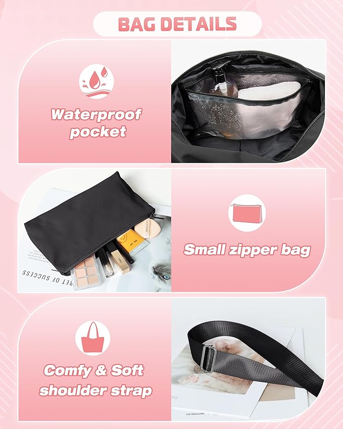 Smasrob Small Gym Bag with Yoga Mat Holder, Wet Pocket and a Separate Pouch, Small Gym Duffle Bag for Women with Detachable Crossbody Shoulder Strap