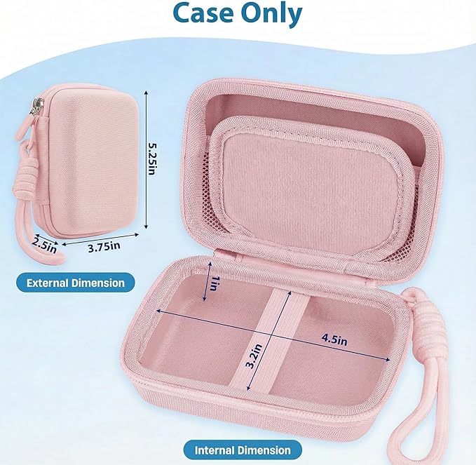 Digital Camera Case Compatible with CAMKORY Digital Point and Shoot/for KODAK PIXPRO FZ45/55 16MP Vlogging/for VAHOIALD FHD 1080P/for IWEUKJLO/for Nsoela, Holder for SD Card More (Pink)
