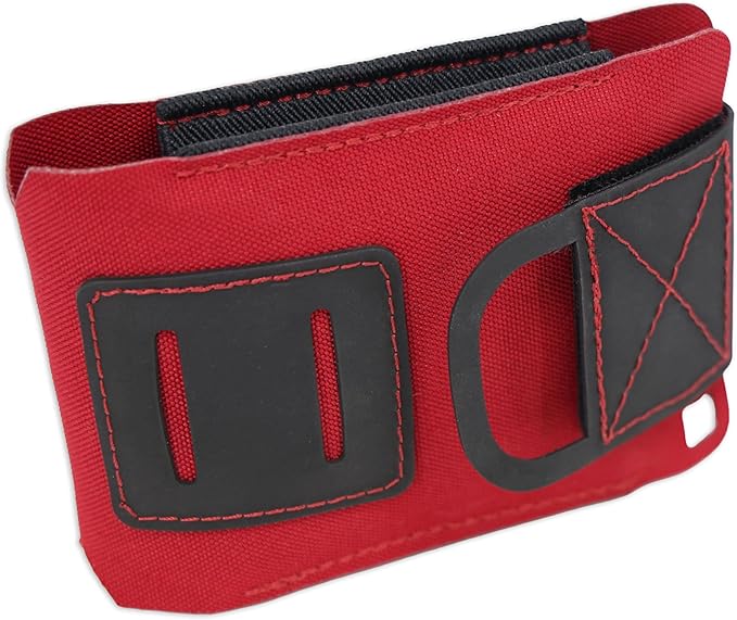 Lightning X LXPBW Wallet Trauma Pouch – Slim EDC Pocket Pouch for Bleeding Control IFAK - RED (Empty, Pouch Only)