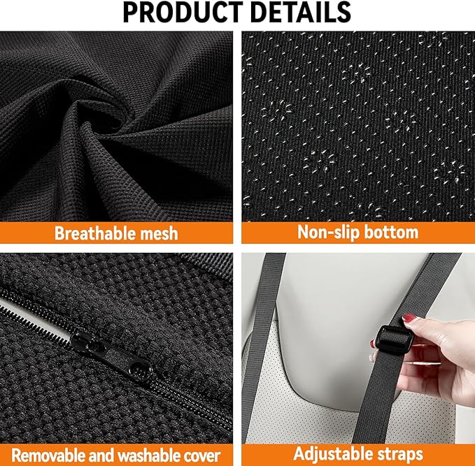 Lumbar Support Pillow for Car,Back Support for Car Seat Cushion,Adjustable Straps Securely Fixed Car Lumbar Support Pillow for Office Chair (Black)