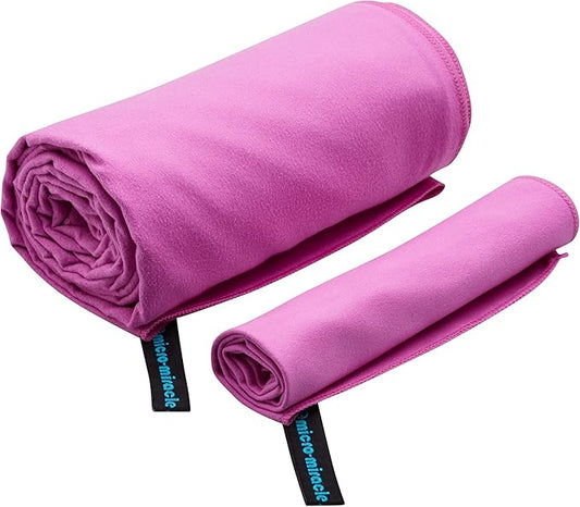 2-Pack Microfiber Towel - XXL Travel Quick Dry and Extra Soft Microfiber Towels, Lightweight and Compact for Gym, Swim Practice, Travel, Backpacking, Camping, RV, Beach, Camping