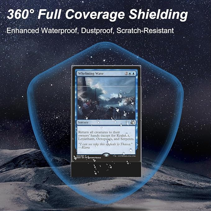 400 Pack Card Sleeves, 200 Matte Black Trading Card Sleeve and 200 Perfect Fit Sleeves Ideal for Double-Sleeving, Compatible with MTG, TCG