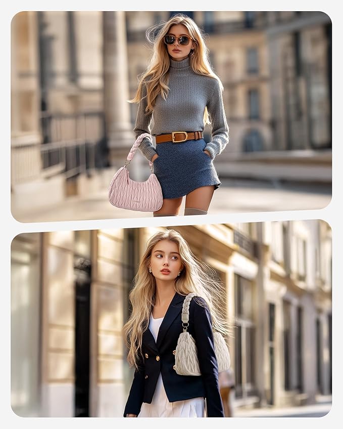 BAGSMART Lightweight Crossbody Bags for Women, Quilted Puffer Shoulder HandBags with Adjustable Strap for Travel