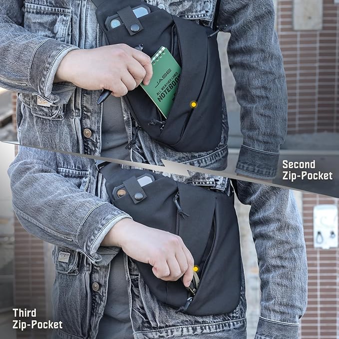 WYNEX Tactical Crossbody Sling Bag,Concealed Carry Bag for Men Women,Anti Theft Crossbody Bags, CCW Bags EDC Carry