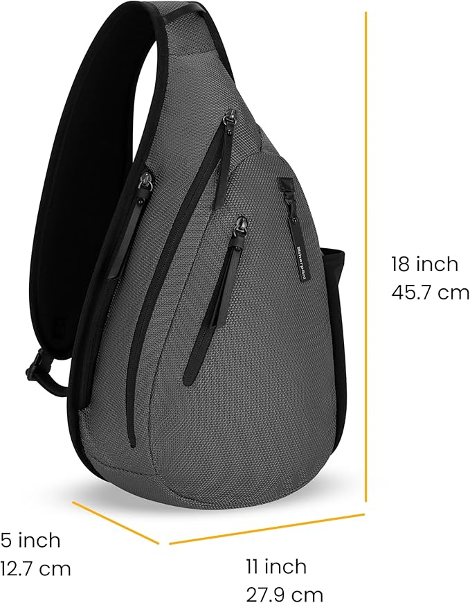 Sherpani Esprit, Anti Theft Sling Bag, Sling Backpack, 10L Travel Bag, Crossbody Backpack, Travel Gift for Women, Fits 10 Inch Tablet (Granite Signature)