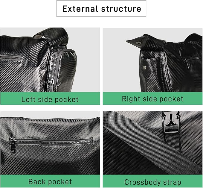 Small Sports Bag Waterproof Ultra-Light Gym Duffle for Men & Women Compact Mini Crossbody Bags, Perfect for Running, Travel & Light Gym (black-woven)
