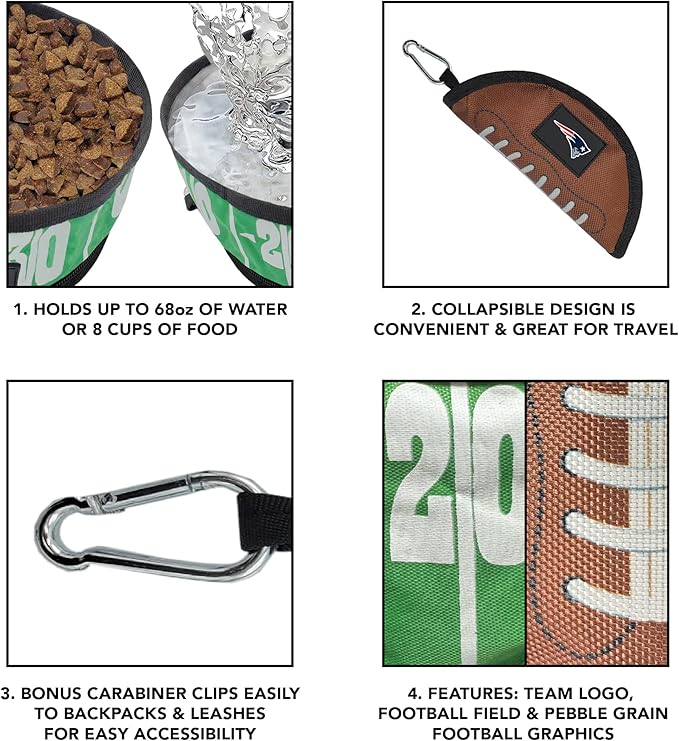 Pets First NFL Collapsible Pet Bowl
