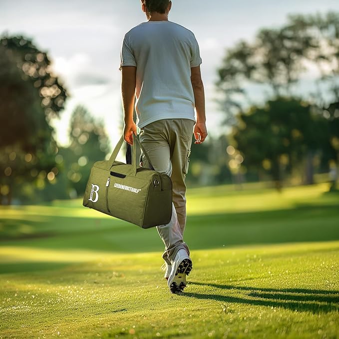 Golf Duffel Bag, Small Duffel Bag for Outdoors, Sports, Yoga, Gym, Swimming and Weekend Getaways, Travel Tote Bag for Waterproof Lightweight Carry-On Workout