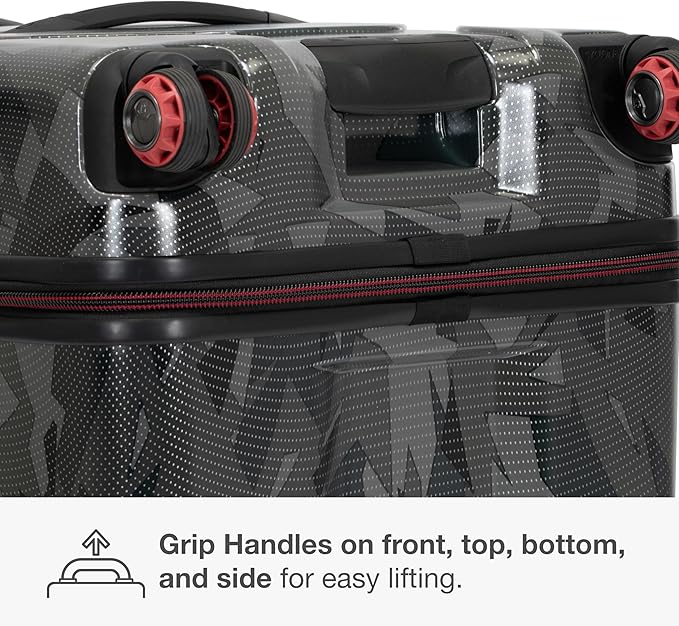 Traveler's Choice Maxporter II Polycarbonate Hardside Trunk with Spinner Wheels, Gray Camo, 30-Inch Trunk