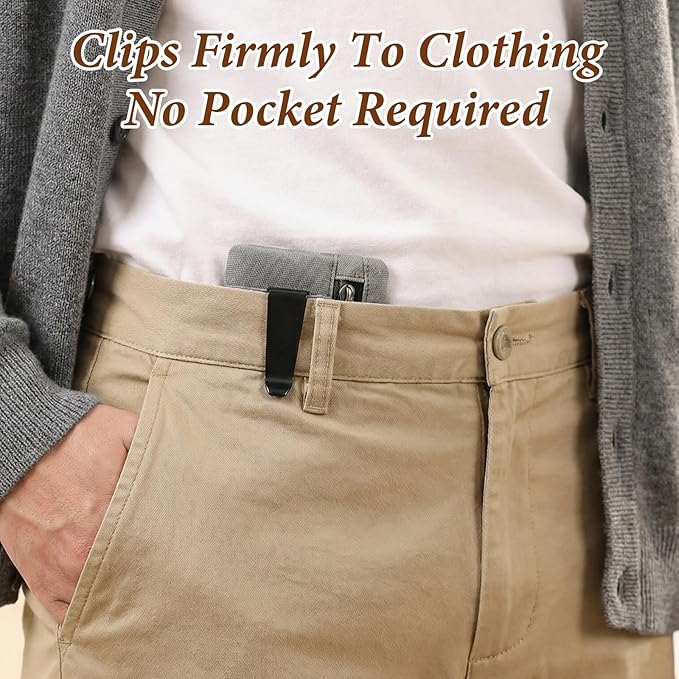 Blocking Clip Stash Pocket, Hidden Wallet, Slim Rfid Lined Wallet Clip Belt, Rfid Blocking Hidden Travel Belt Wallets For Cash Cards Security Organization