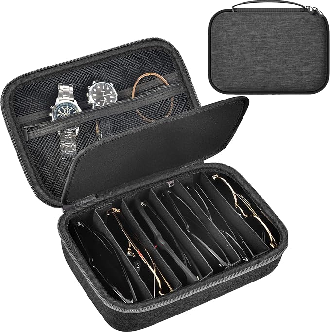 Travel Sunglass Organizer Case for Quay Polarized Sunglasses Men Women, Trendy Glasses Storage Box (Bag Only)