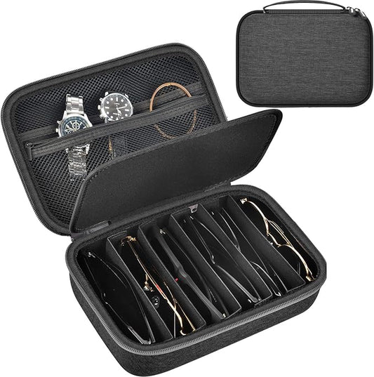 Travel Sunglass Organizer Case for Quay Polarized Sunglasses Men Women, Trendy Glasses Storage Box (Bag Only)