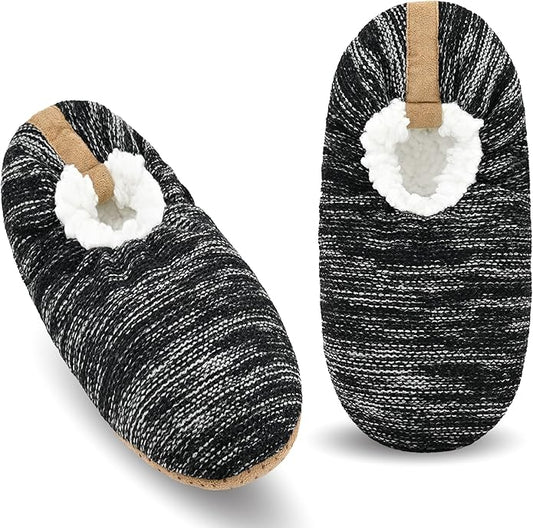 Keyela Mens Slipper Socks With Non Skid Bottoms, Warm Slipper Socks With Grippers For Men, Fuzzy House Slippers