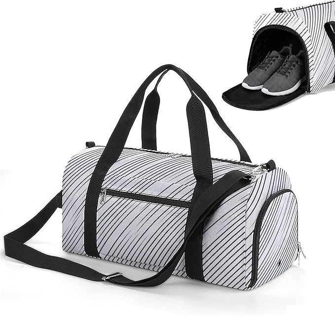 Gym Bag for Men & Women Duffle Bag for Travel Gym Sports Weekender Bag with Shoe Compartment Overnight Large Fitness Bag