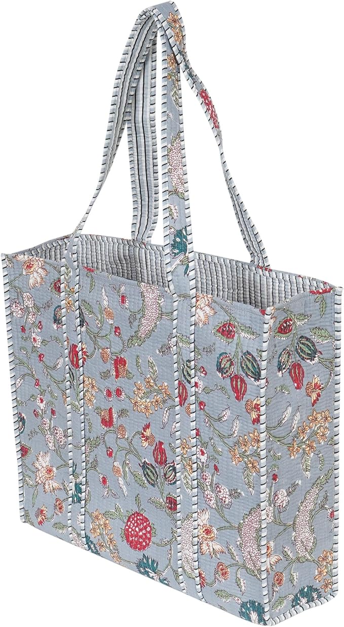 Marubhumi Women Lightweight Travel Bag Purse Cotton Shoulder Tote Bag For Shopping Grocery & Beach Bag