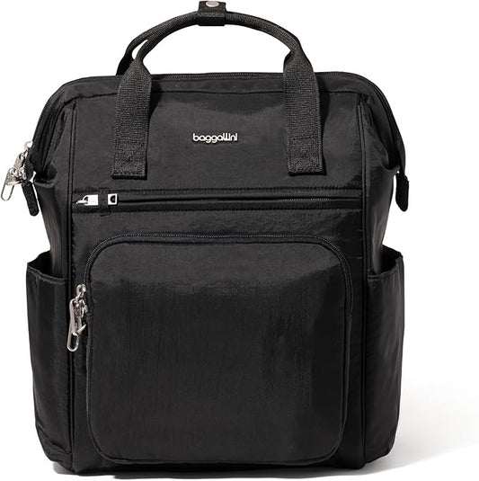 Baggallini Securtex Anti-Theft Windsor Backpack for Travel, Work & College, RFID & Locking Zipper, Up to 16" Laptop