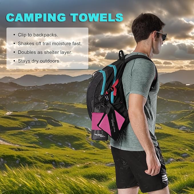 Your Choice Quick Dry Towel - Super Absorbent Microfiber for Gym, Travel, Camping | Ultra Compact & Lightweight