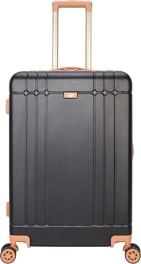 Dockers Hooper Hardside Expandable 8-Wheel Spinner Travel Checked Luggage, 24-Inch, Black