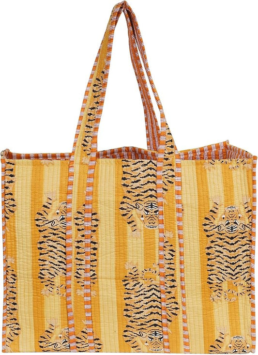 Marubhumi Women Lightweight Travel Bag Purse Cotton Shoulder Tote Bag For Shopping Grocery & Beach Bag